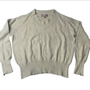 Women’s Medium Philosophy Republic Clothing Cropped V neck Sweater White Long